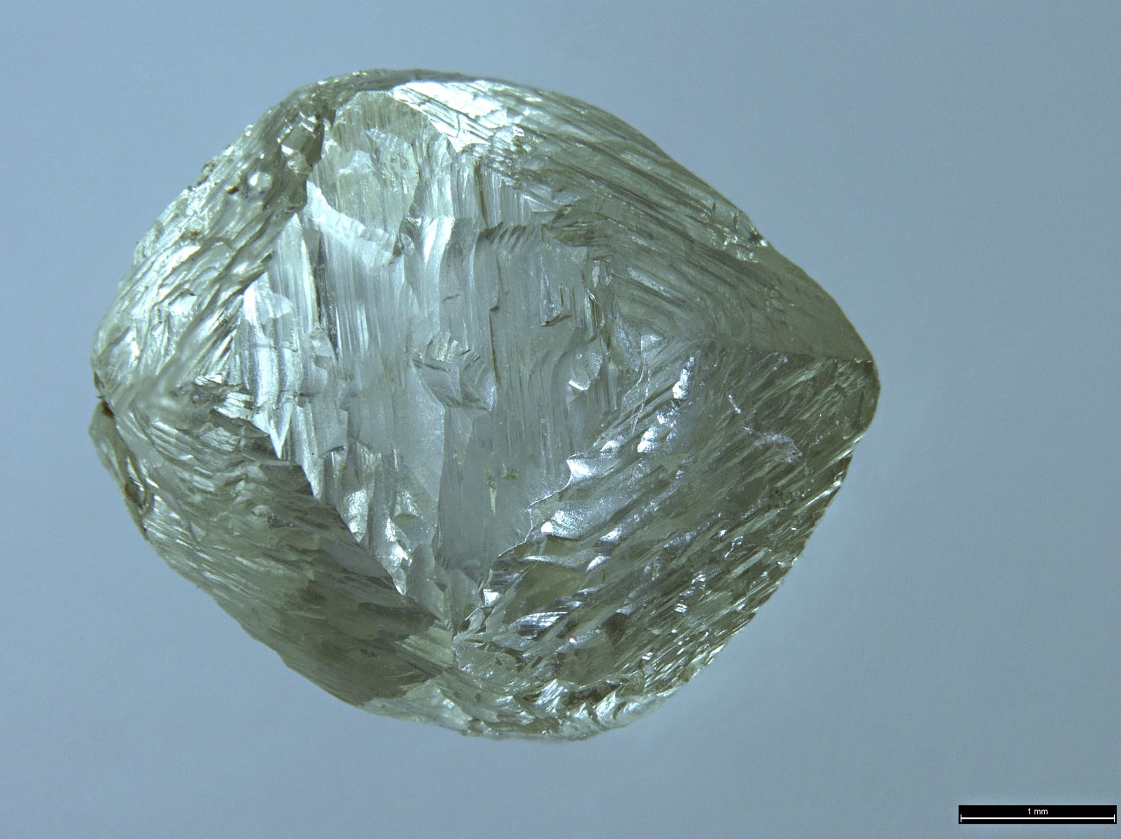 A raw diamond crystal, uncut